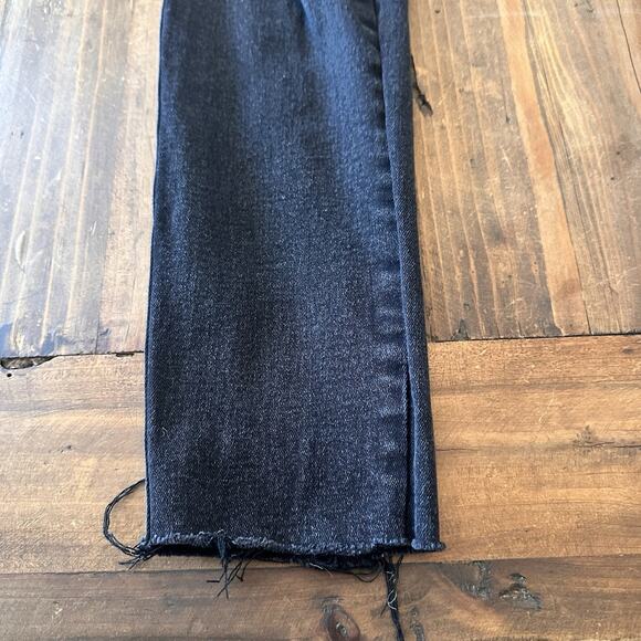 Judy Blue Jeans Size 5/27 Skinny Cropped Ultra Distressed Raw Hem Black Stretch - Picture 6 of 16